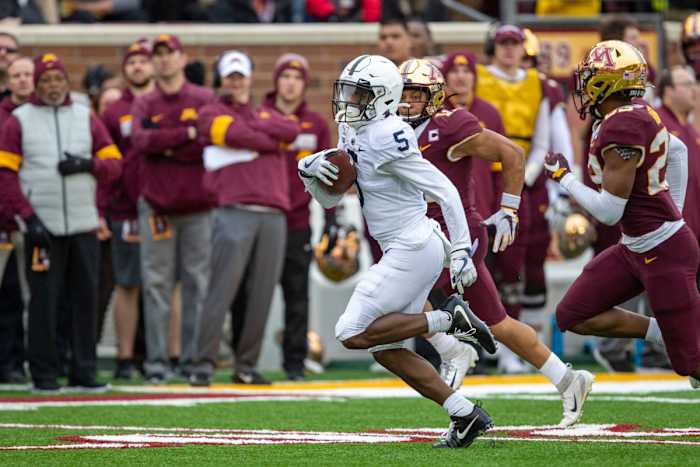 Jahan Dotson in the 2019 game vs. Minnesota